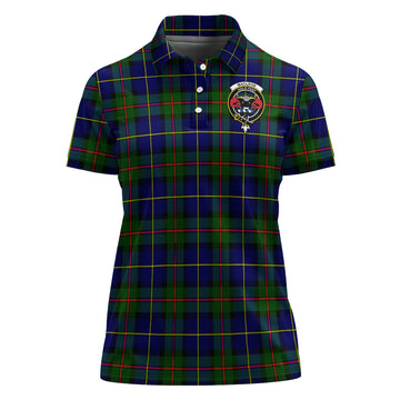 MacLeod of Harris Modern Tartan Polo Shirt with Family Crest For Women
