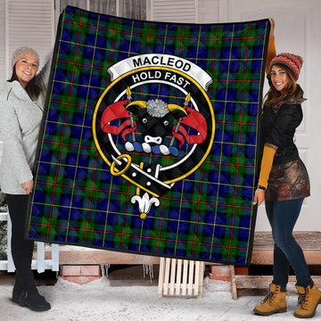 MacLeod of Harris Modern Tartan Quilt with Family Crest