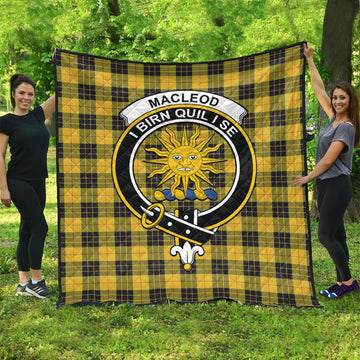 MacLeod of Lewis Ancient Tartan Quilt with Family Crest