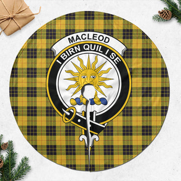MacLeod of Lewis Ancient Tartan Christmas Tree Skirt with Family Crest