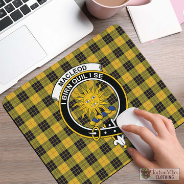 MacLeod of Lewis Ancient Tartan Mouse Pad with Family Crest