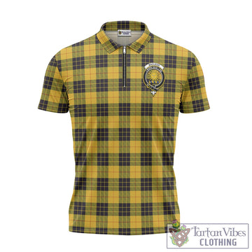 MacLeod of Lewis Ancient Tartan Zipper Polo Shirt with Family Crest