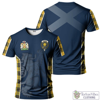 MacLeod of Lewis Ancient Tartan T-Shirt with Family Crest and Lion Rampant Vibes Sport Style