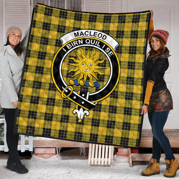 MacLeod of Lewis Ancient Tartan Quilt with Family Crest