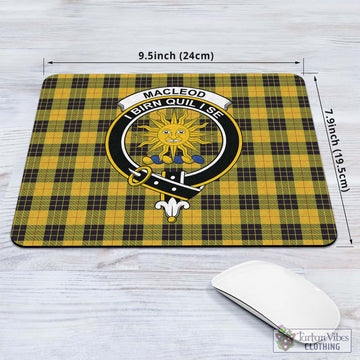 MacLeod of Lewis Ancient Tartan Mouse Pad with Family Crest