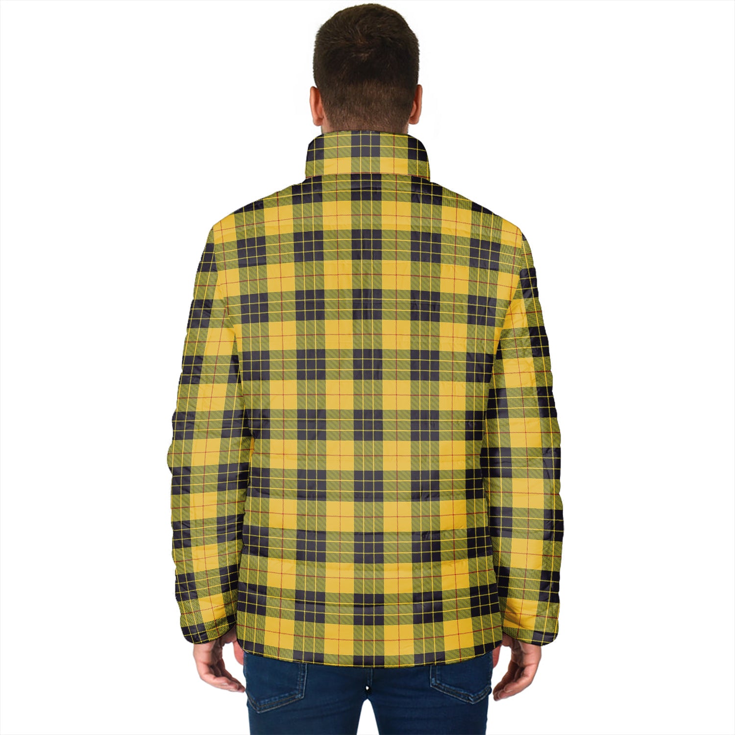 MacLeod of Lewis Ancient Tartan Padded Jacket with Family Crest - Tartanvibesclothing