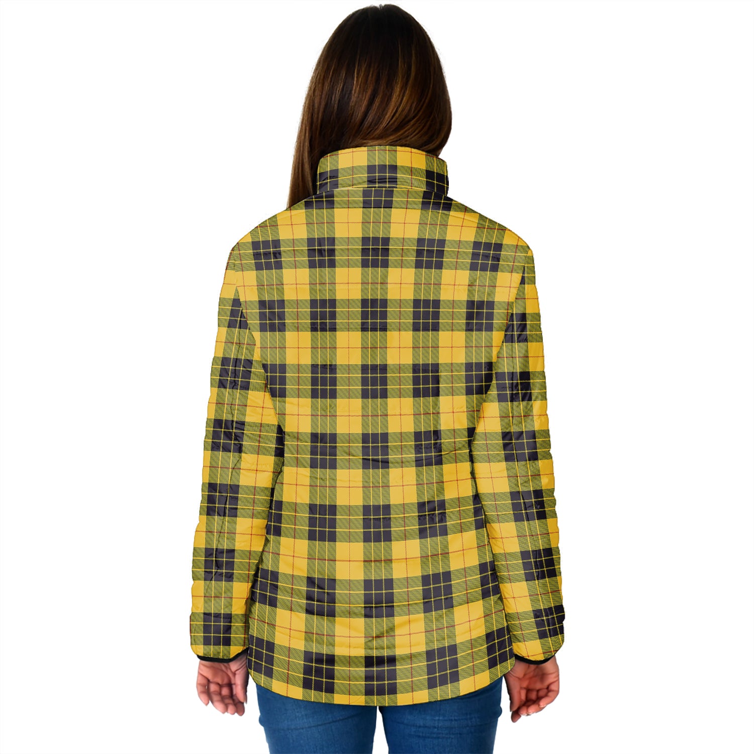 MacLeod of Lewis Ancient Tartan Padded Jacket with Family Crest - Tartanvibesclothing