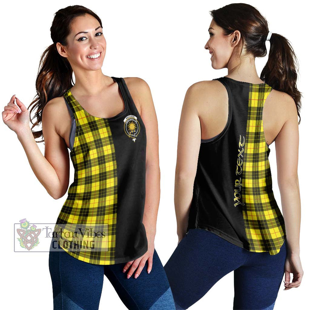 MacLeod (McLeod) Tartan Women's Racerback Tanks with Family Crest and Half Of Me Style 4XL - Tartanvibesclothing Shop