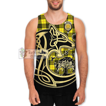 MacLeod (McLeod) Tartan Men's Tank Top with Family Crest Celtic Wolf Style Men - Tartan Vibes Clothing