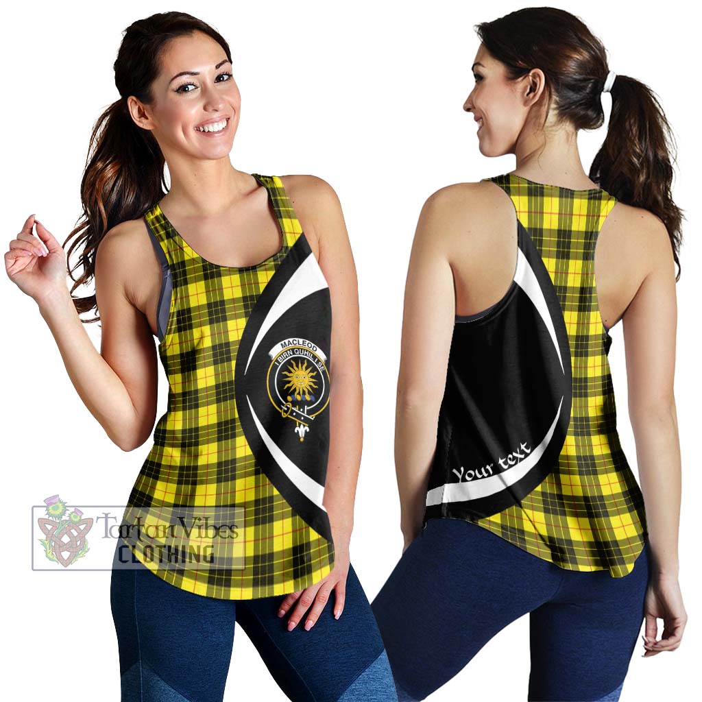 MacLeod (McLeod) Tartan Women's Racerback Tanks with Family Crest Circle Style 4XL - Tartan Vibes Clothing