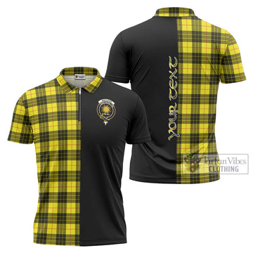 MacLeod (McLeod) Tartan Zipper Polo Shirt with Family Crest and Half Of Me Style