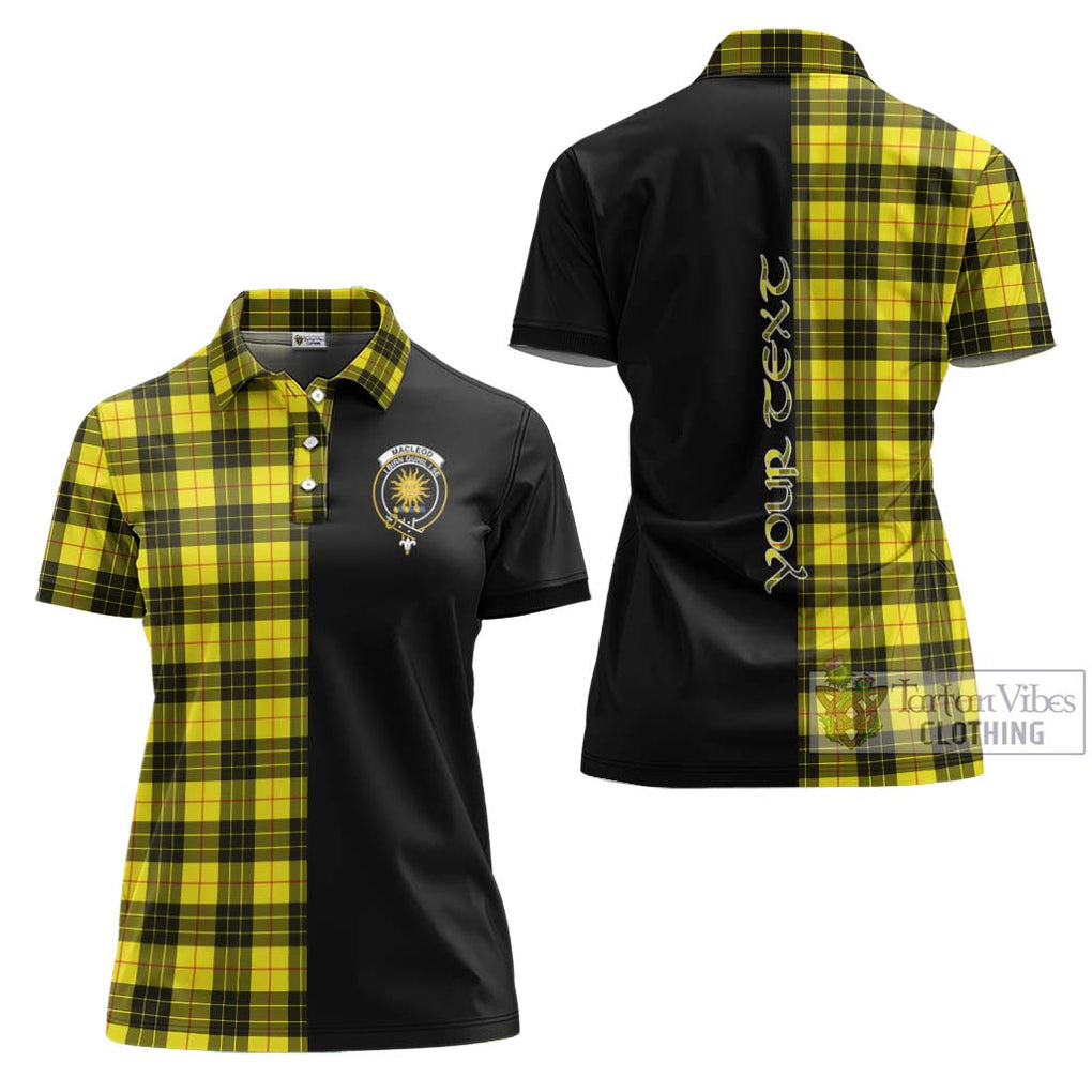 MacLeod (McLeod) Tartan Women's Polo Shirt with Family Crest and Half Of Me Style Women - Tartanvibesclothing Shop