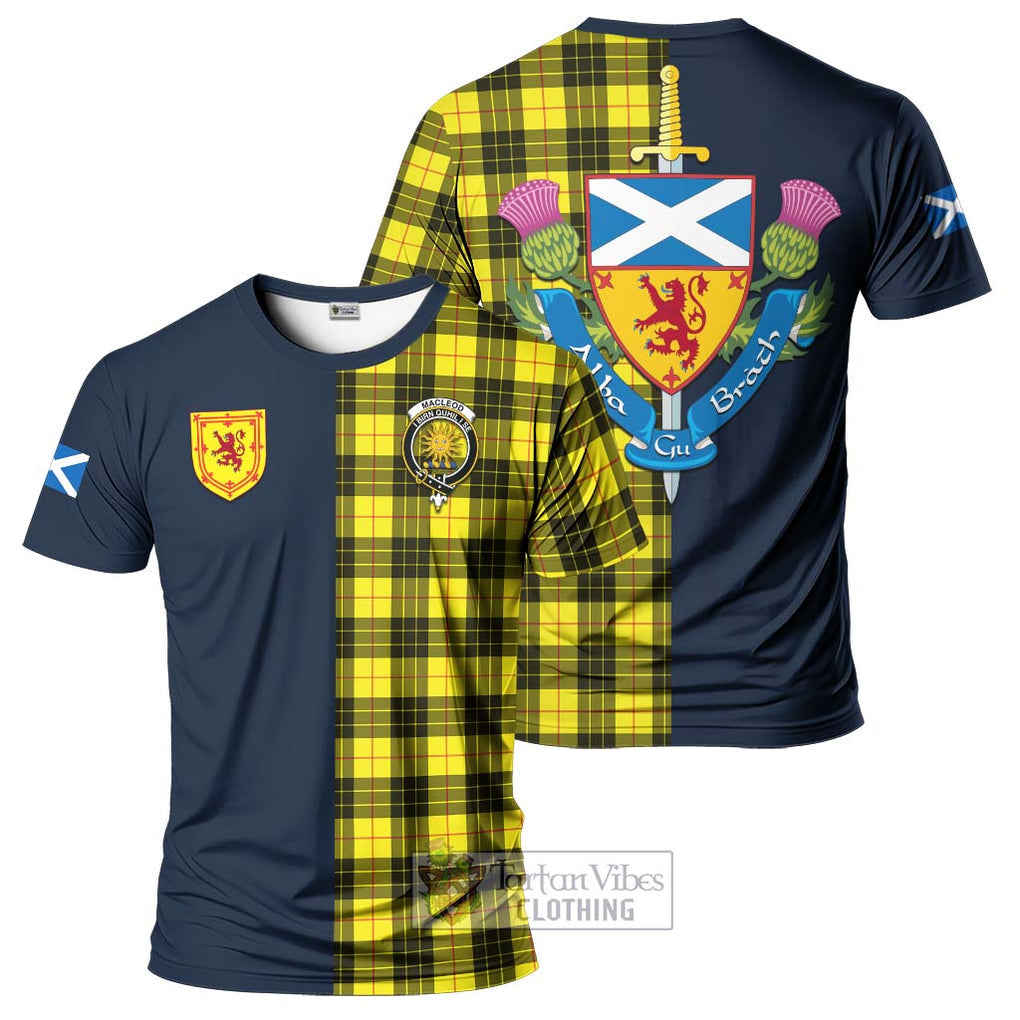 Tartan Vibes Clothing MacLeod of Lewis Modern Tartan T-Shirt Alba with Scottish Lion Royal Arm Half Style