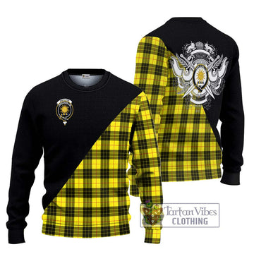 MacLeod (McLeod) Tartan Ugly Sweater with Family Crest and Military Logo Style