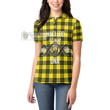 MacLeod (McLeod) Tartan Women's Polo Shirt with Family Crest DNA In Me Style Women - Tartanvibesclothing Shop