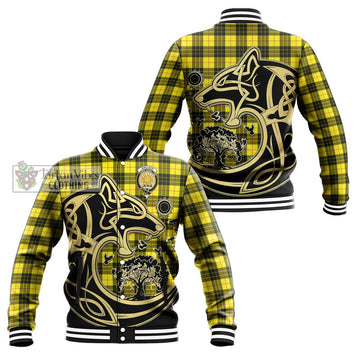 MacLeod (McLeod) Tartan Baseball Jacket with Family Crest Celtic Wolf Style