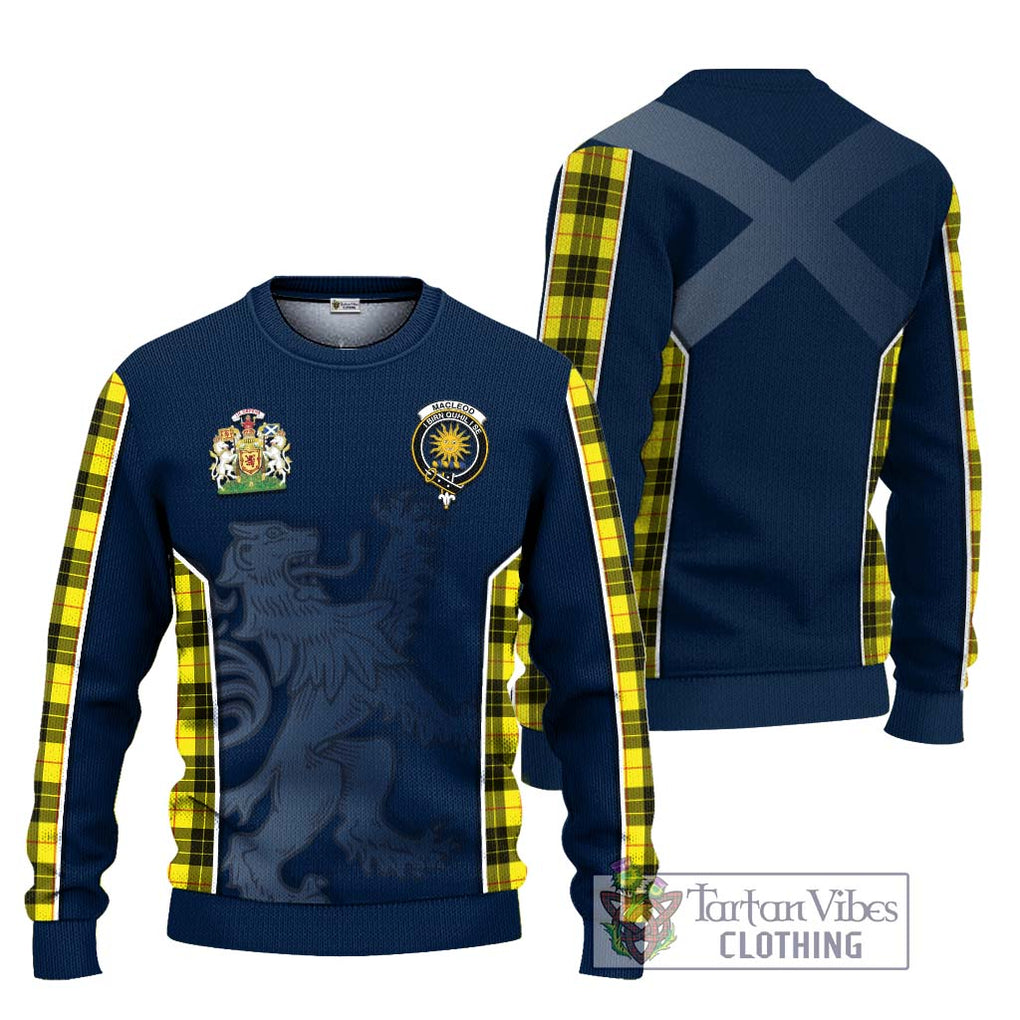 MacLeod (McLeod) Tartan Knitted Sweater with Family Crest and Lion Rampant Vibes Sport Style Unisex - Tartan Vibes Clothing
