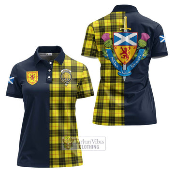 Tartan Vibes Clothing MacLeod of Lewis Modern Tartan Women's Polo Shirt with Scottish Lion Royal Arm Half Style