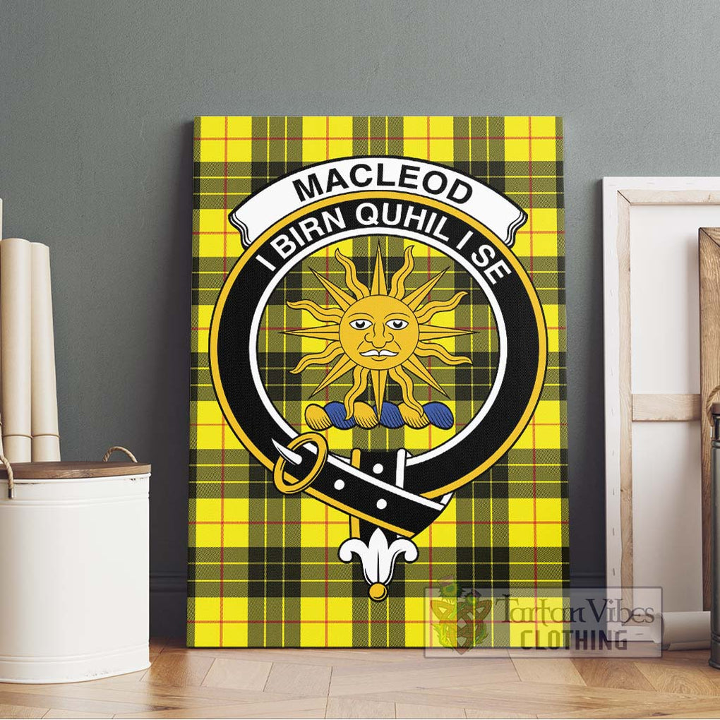 MacLeod (McLeod) Tartan Canvas Print Wall Art with Family Crest