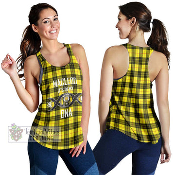 MacLeod (McLeod) Tartan Women's Racerback Tanks with Family Crest DNA In Me Style 4XL - Tartanvibesclothing Shop