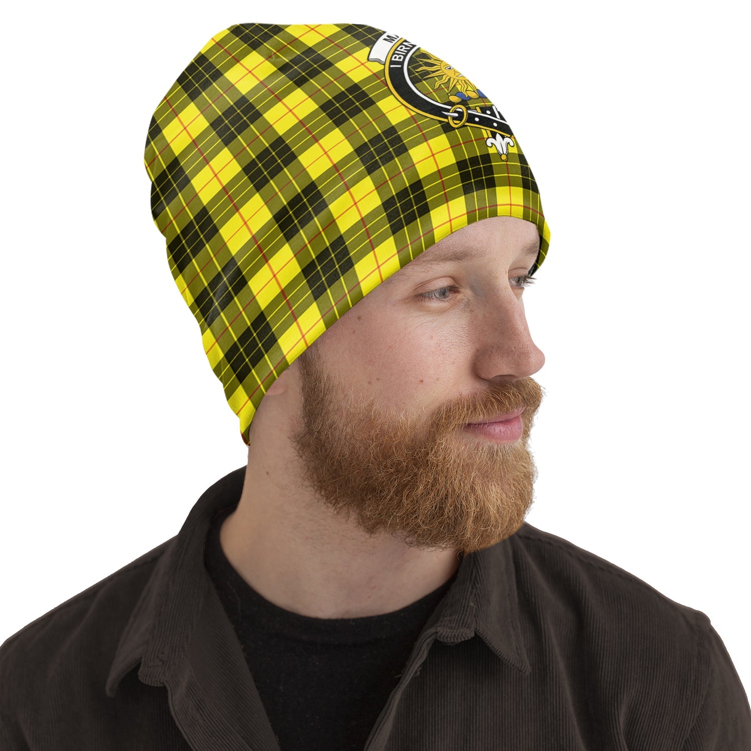 MacLeod (McLeod) Tartan Beanies Hat with Family Crest Adult 10.8 × 11 inches - Tartan Vibes Clothing