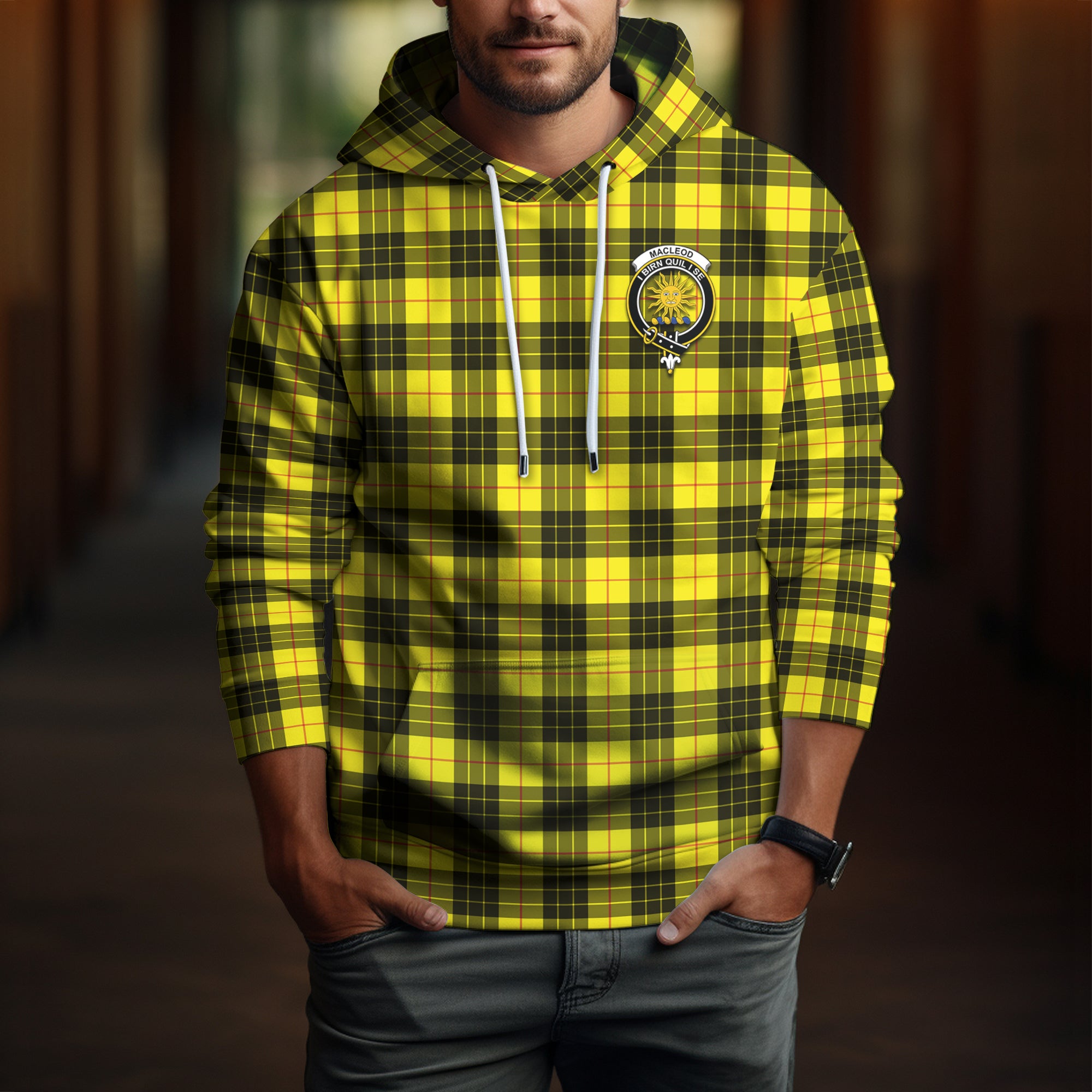 MacLeod (McLeod) Tartan Hoodie with Family Crest