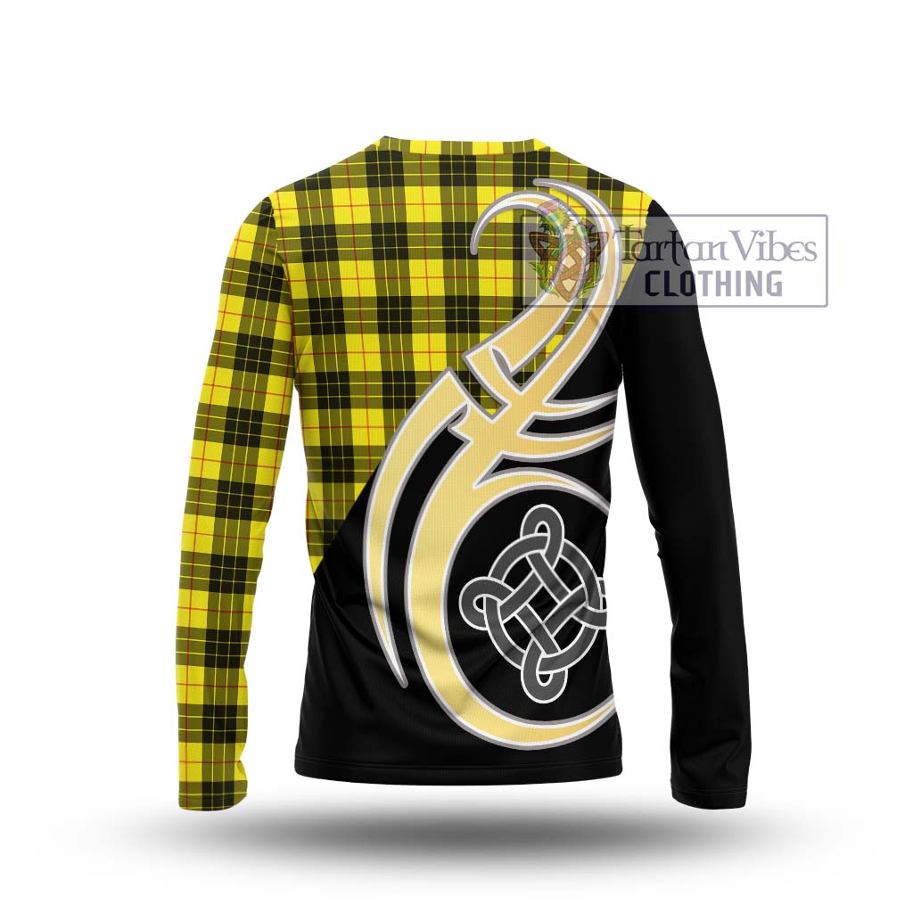 MacLeod (McLeod) Tartan Long Sleeve T-Shirt with Family Crest and Celtic Symbol Style - Tartan Vibes Clothing
