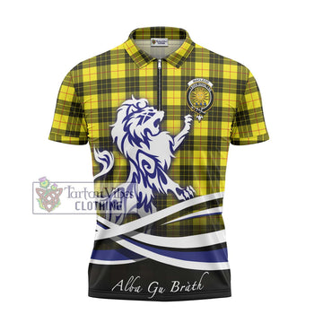 MacLeod (McLeod) Tartan Zipper Polo Shirt with Alba Gu Brath Regal Lion Emblem