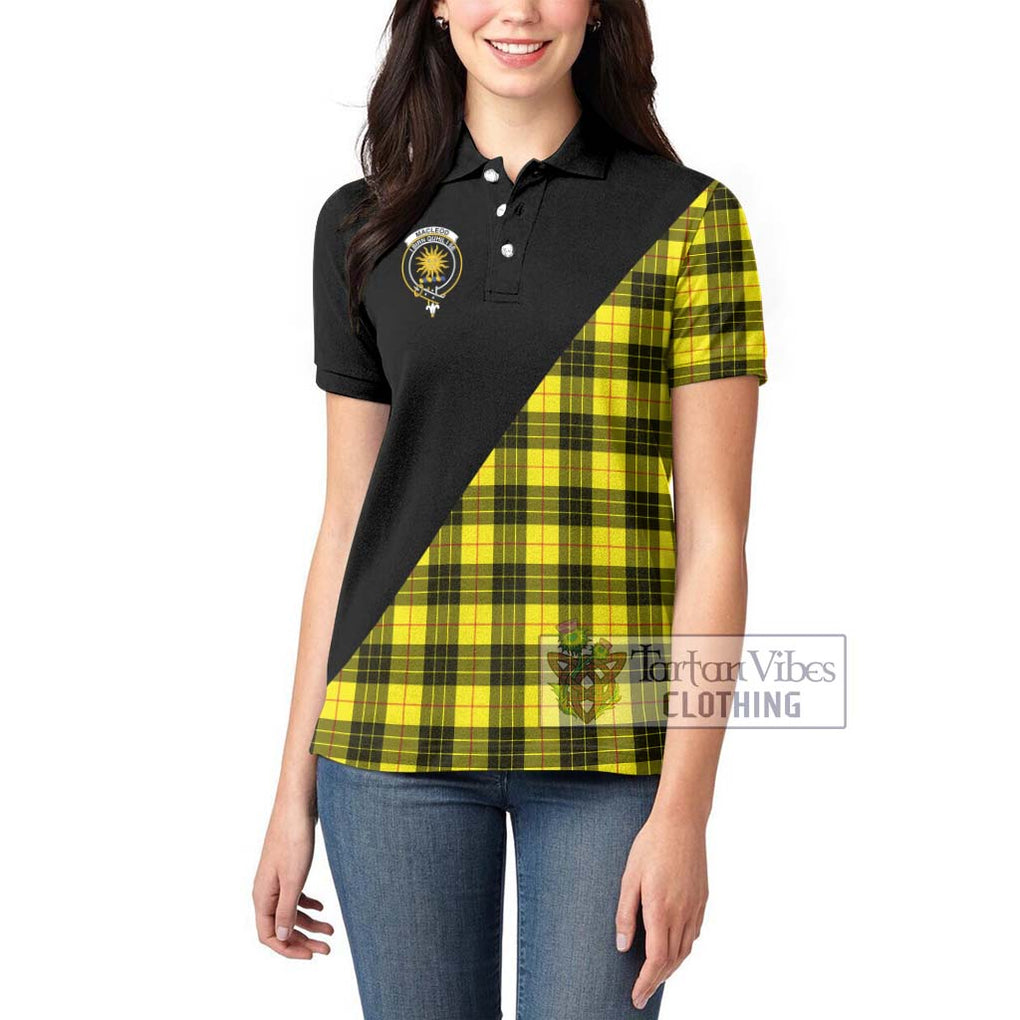 MacLeod (McLeod) Tartan Women's Polo Shirt with Family Crest and Military Logo Style - Tartanvibesclothing Shop