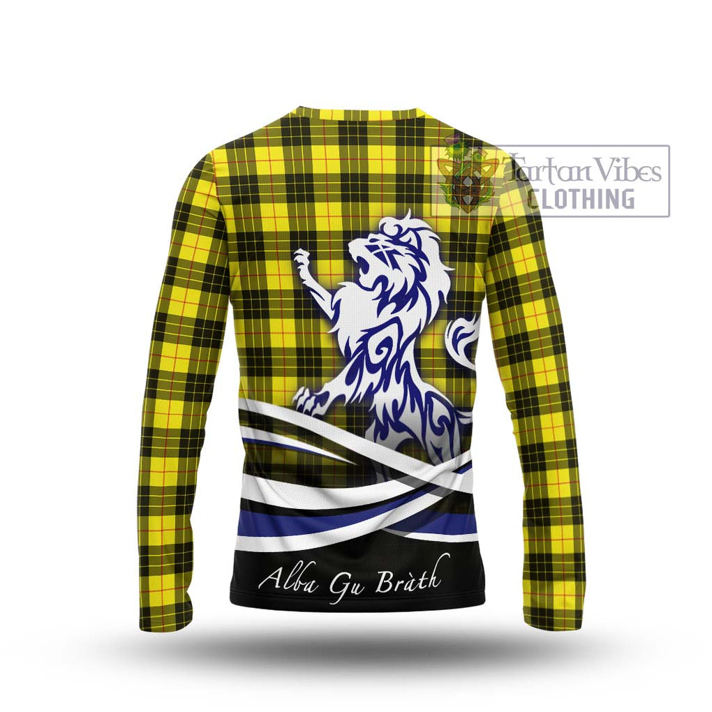 MacLeod (McLeod) Tartan Long Sleeve T-Shirt with Alba Gu Brath Regal Lion Emblem - Tartanvibesclothing Shop
