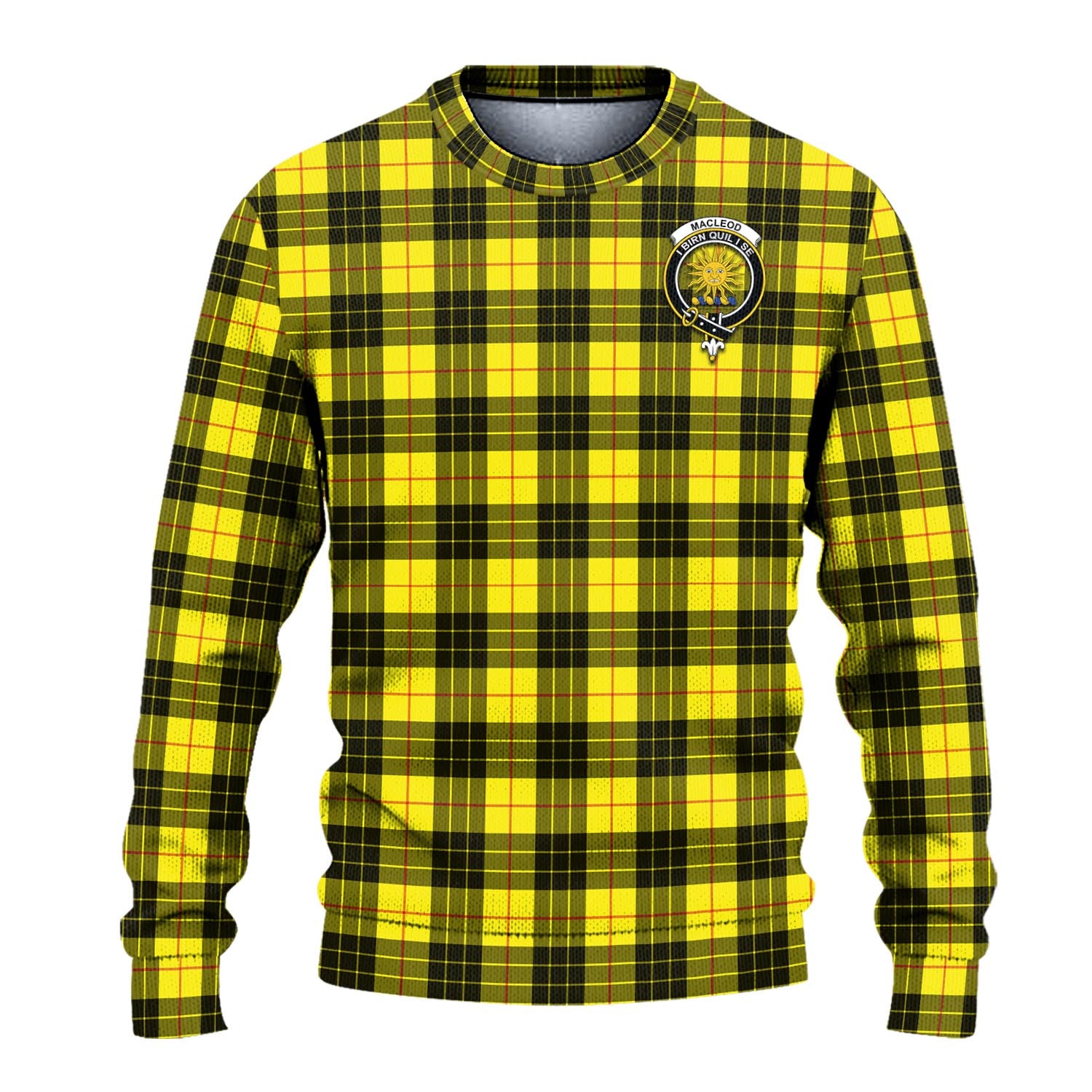 MacLeod of Lewis Modern Tartan Knitted Sweater with Family Crest - Tartanvibesclothing