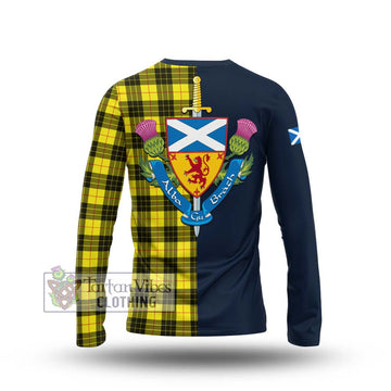 Tartan Vibes Clothing MacLeod of Lewis Modern Tartan Long Sleeve T-Shirt with Scottish Lion Royal Arm Half Style