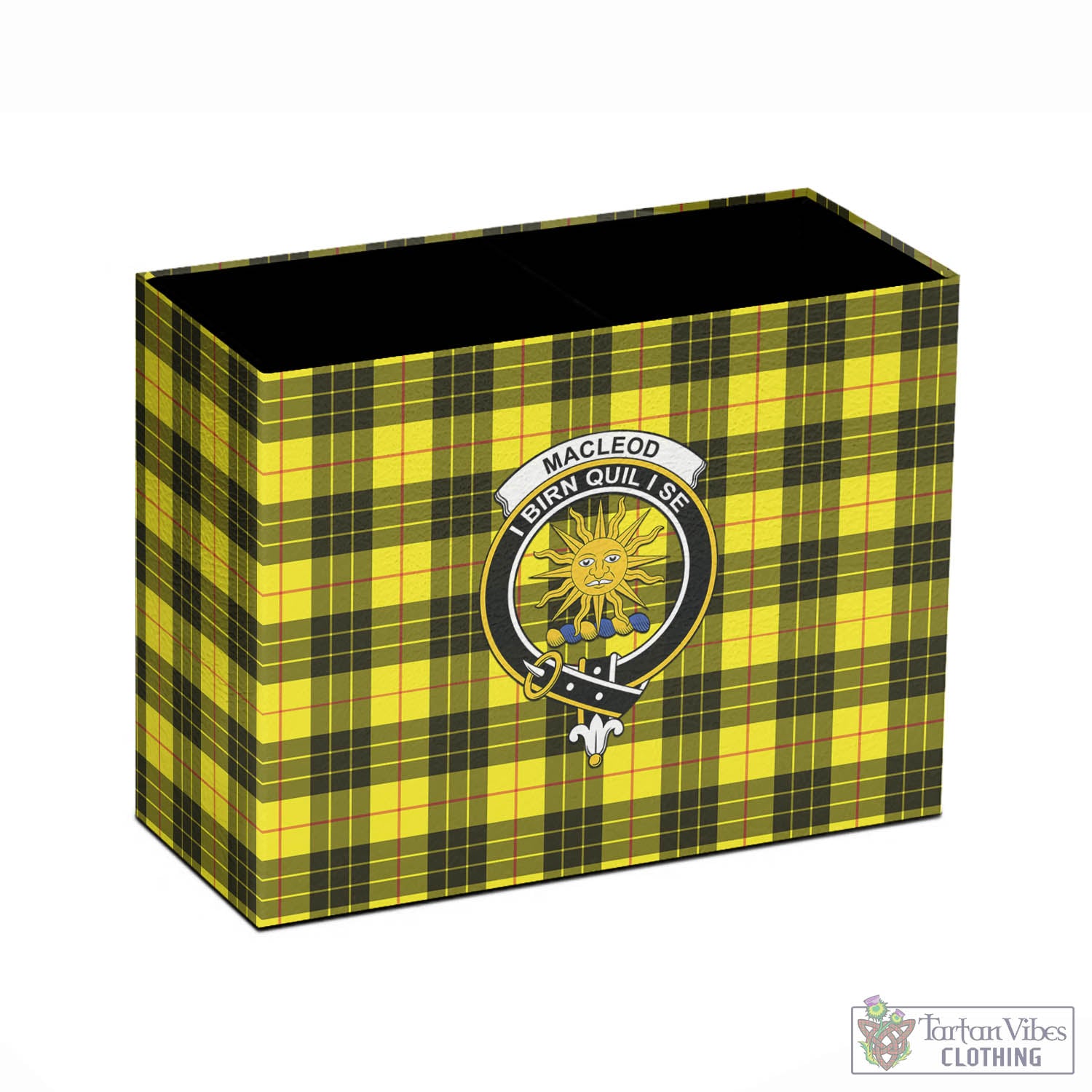 Tartan Vibes Clothing MacLeod of Lewis Modern Tartan Pen Holder with Family Crest