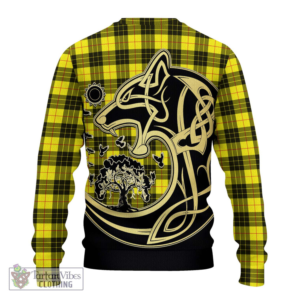 MacLeod (McLeod) Tartan Knitted Sweater with Family Crest Celtic Wolf Style - Tartan Vibes Clothing
