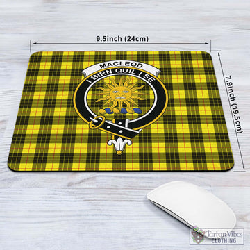 MacLeod of Lewis Modern Tartan Mouse Pad with Family Crest