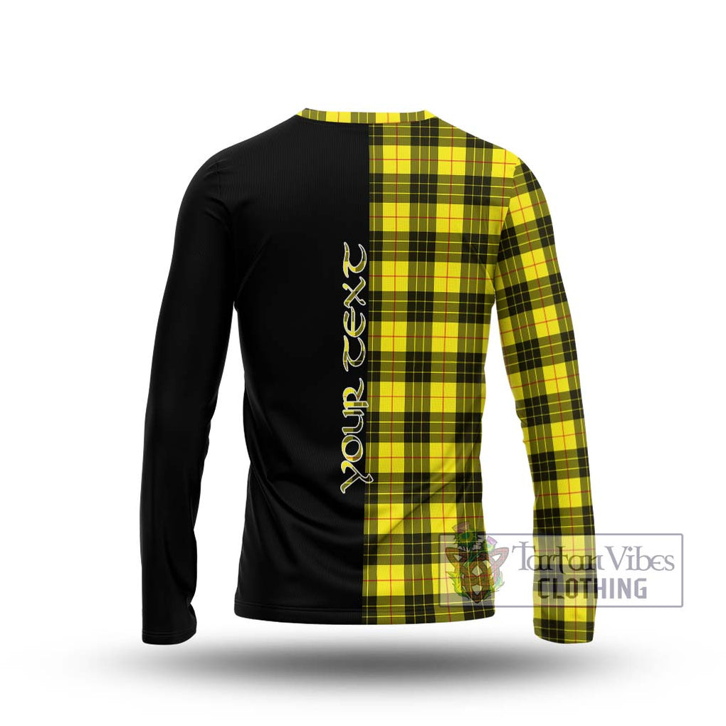MacLeod (McLeod) Tartan Long Sleeve T-Shirt with Family Crest and Half Of Me Style - Tartanvibesclothing Shop