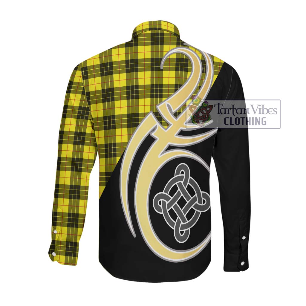MacLeod (McLeod) Tartan Long Sleeve Button Shirt with Family Crest and Celtic Symbol Style Men's Shirt - Tartan Vibes Clothing