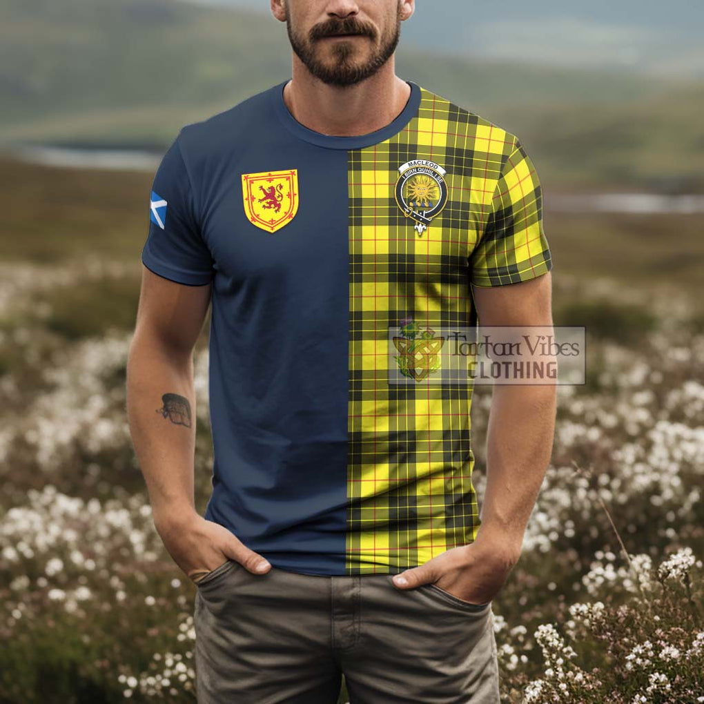 Tartan Vibes Clothing MacLeod of Lewis Modern Tartan T-Shirt Alba with Scottish Lion Royal Arm Half Style