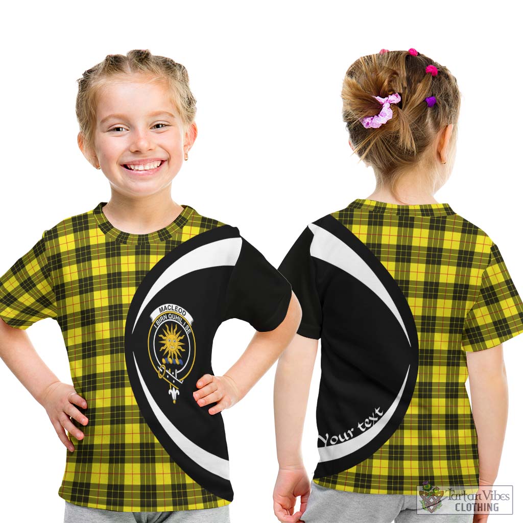 MacLeod (McLeod) Tartan Kid T-Shirt with Family Crest Circle Style - Tartan Vibes Clothing