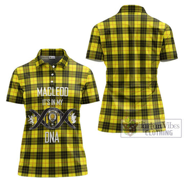 MacLeod (McLeod) Tartan Women's Polo Shirt with Family Crest DNA In Me Style - Tartanvibesclothing Shop