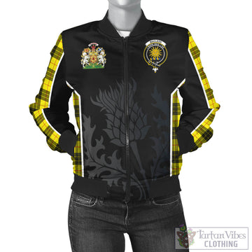 MacLeod (McLeod) Tartan Bomber Jacket with Family Crest and Scottish Thistle Vibes Sport Style