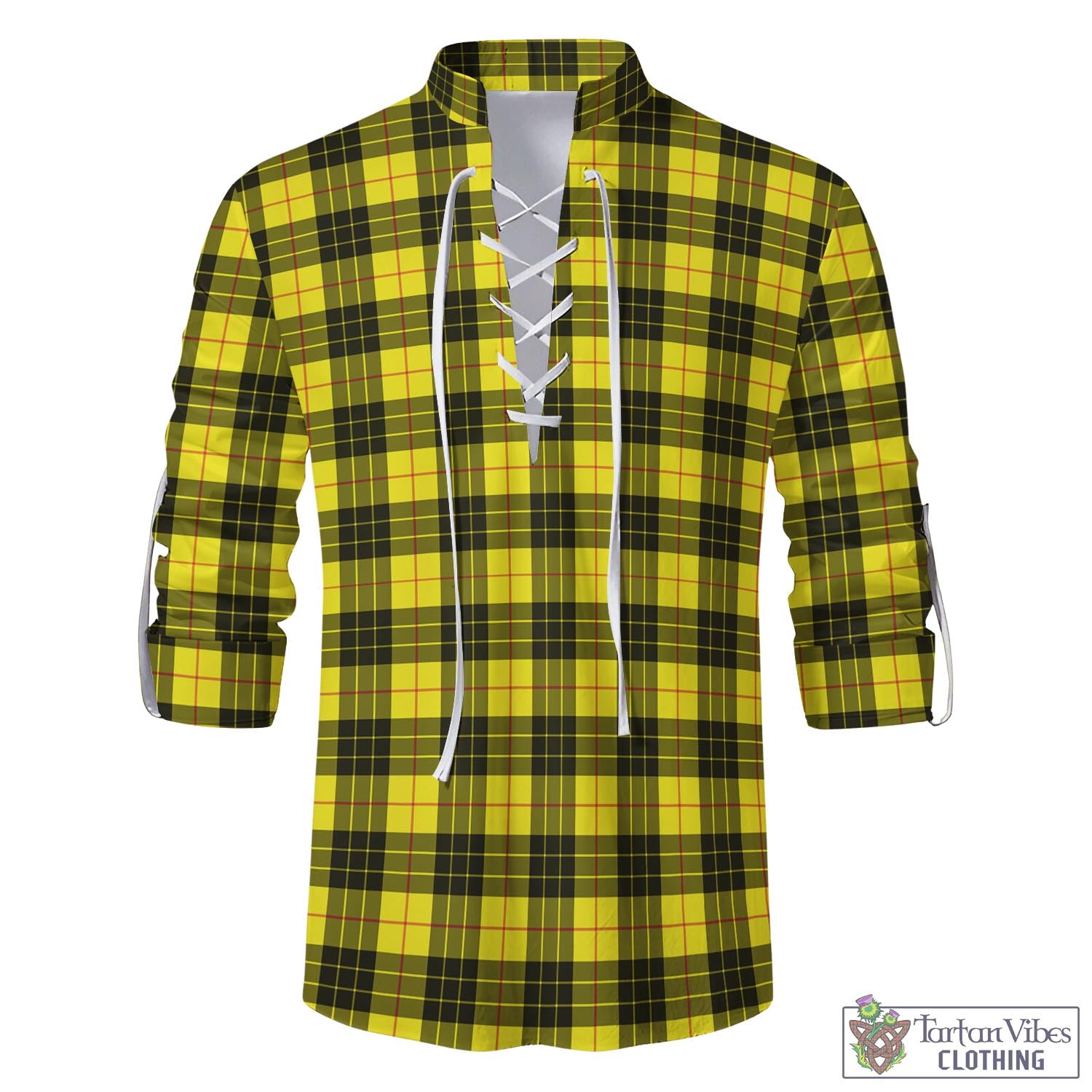 Tartan Vibes Clothing MacLeod of Lewis Modern Tartan Men's Scottish Traditional Jacobite Ghillie Kilt Shirt