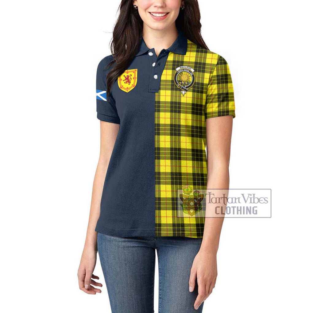 Tartan Vibes Clothing MacLeod of Lewis Modern Tartan Women's Polo Shirt with Scottish Lion Royal Arm Half Style