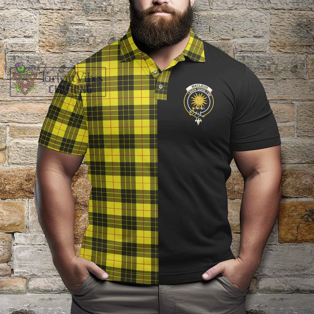 MacLeod (McLeod) Tartan Polo Shirt with Family Crest and Half Of Me Style - Tartanvibesclothing Shop