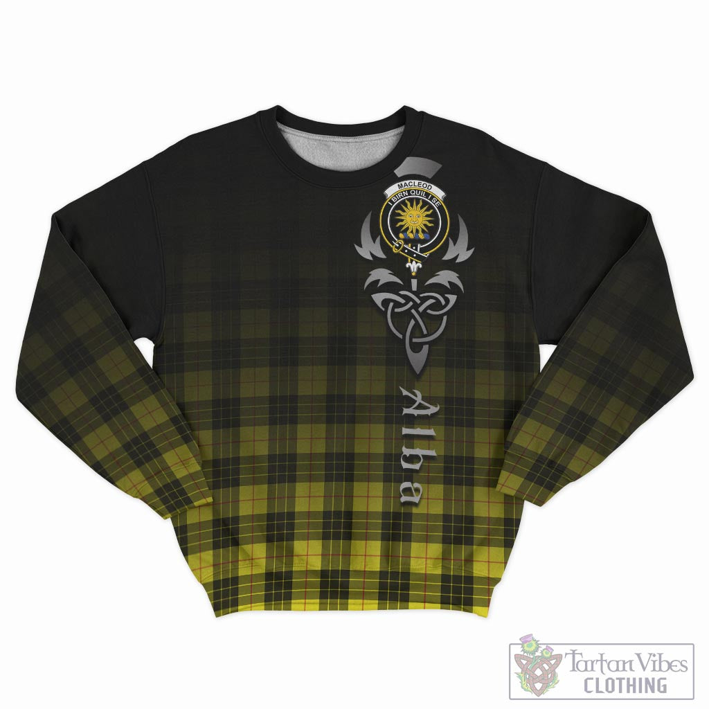 Tartan Vibes Clothing MacLeod of Lewis Modern Tartan Sweatshirt Featuring Alba Gu Brath Family Crest Celtic Inspired