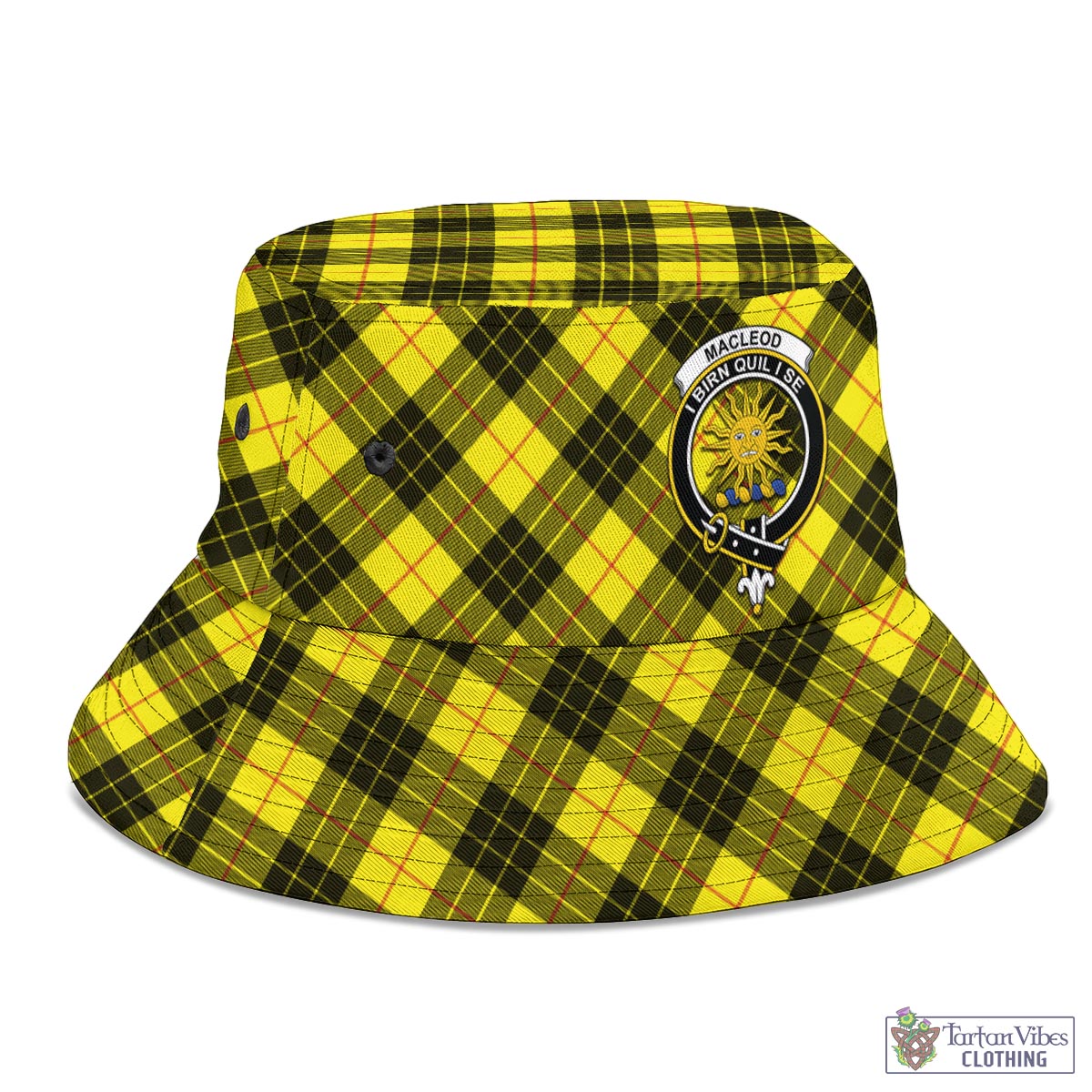 Tartan Vibes Clothing MacLeod of Lewis Modern Tartan Bucket Hat with Family Crest