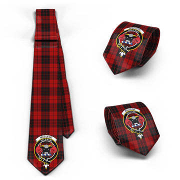 MacLeod of Raasay Highland Tartan Classic Necktie with Family Crest