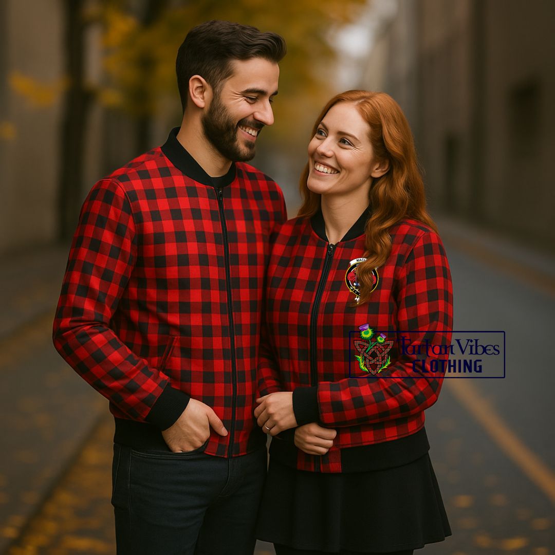 MacLeod of Raasay Highland Tartan Bomber Jacket with Family Crest