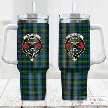 MacLeod of Skye Tartan and Family Crest Tumbler with Handle