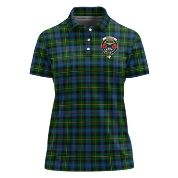 MacLeod of Skye Tartan Polo Shirt with Family Crest For Women